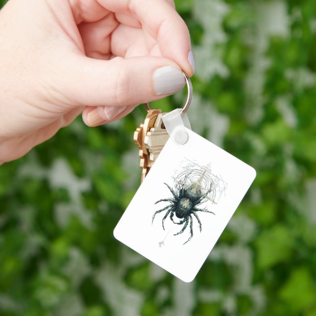Occult Spider Mystic Geometry Dark Art Keychain (Hand)