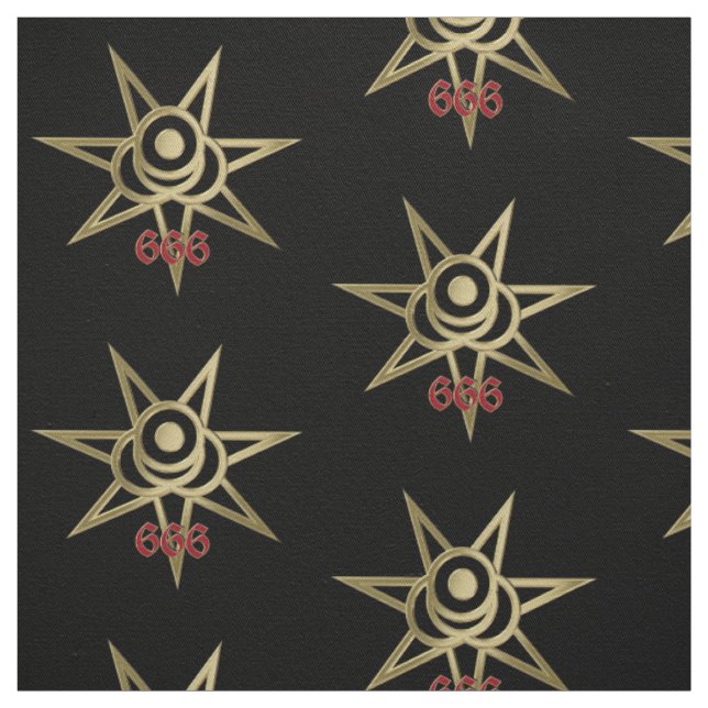 Occult symbol septagram fabric (Swatch)