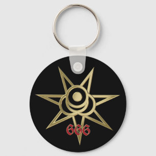 Occult symbol septagram keychain