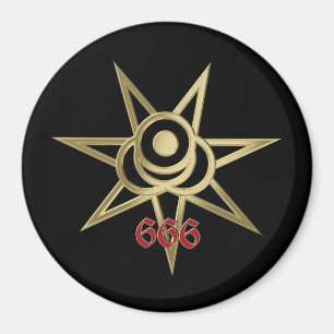 Occult symbol septagram magnet