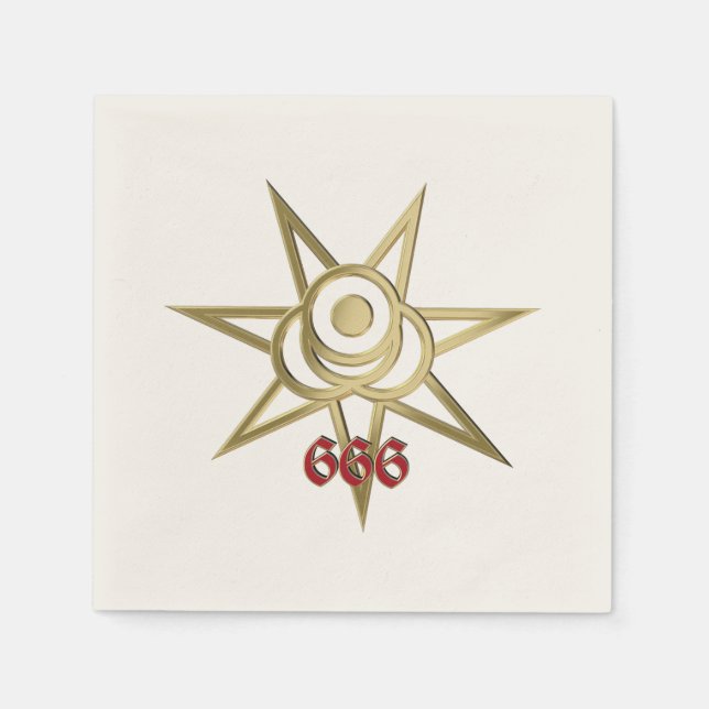 Occult symbol septagram napkin (Front)