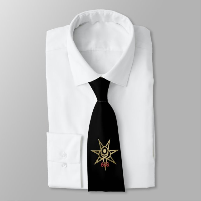 Occult symbol septagram tie (Tied)