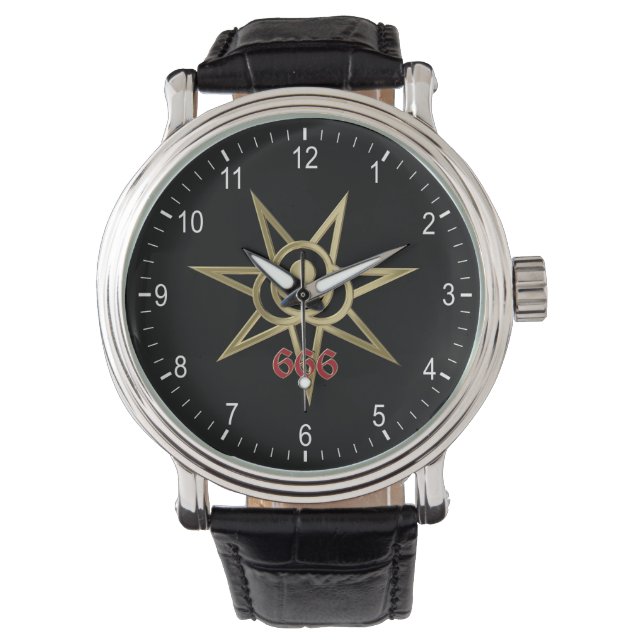 Occult symbol septagram watch (Front)