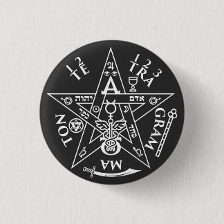 Occult Tetragrammaton Sigil T-Shirt 1 Inch Round Button