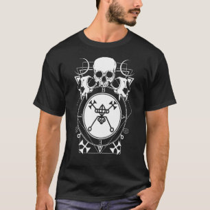 Occult Wicca Skull Goth Skeleton Gothic Pagan Witc T-Shirt