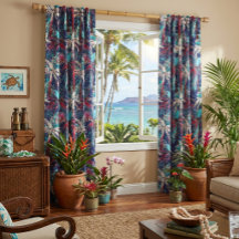 Rideaux d'art de palmier tropical