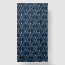 Rideaux - Ventilateur Art Déco Bleu