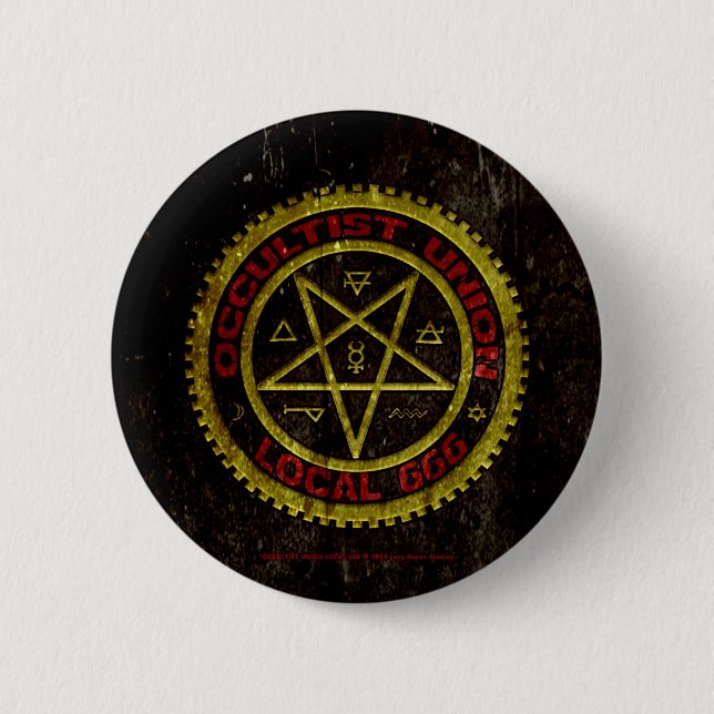 OCCULTIST UNION LOCAL 666    019 2 INCH ROUND BUTTON (Front)