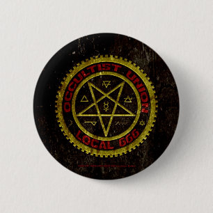OCCULTIST UNION LOCAL 666 019 2 INCH ROUND BUTTON