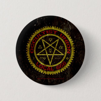 OCCULTIST UNION LOCAL 666 019 2 INCH ROUND BUTTON