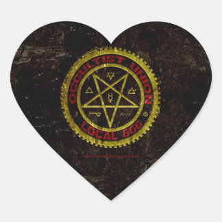 OCCULTIST UNION LOCAL 666 019 HEART STICKER