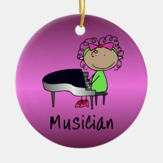 Occupation Musician Professional Female Custom Ceramic Ornament