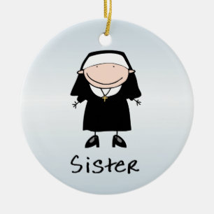 Occupation Nun Religious Vocation Personalized Ceramic Ornament