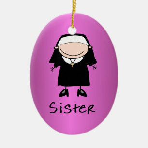 Occupation Nun Religious Vocation Personalized Ceramic Ornament