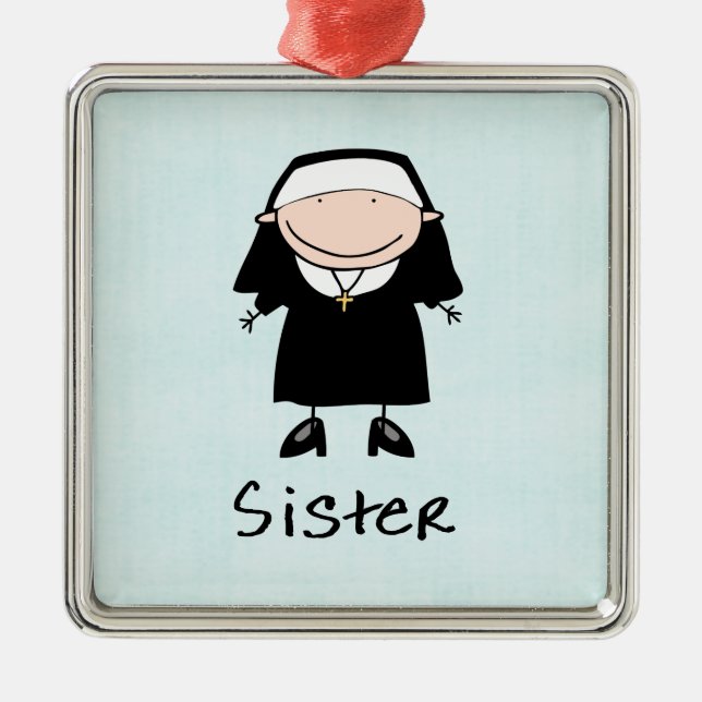 Occupation Nun Religious Vocation  Personalized Metal Ornament (Front)