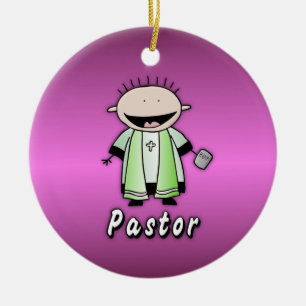 Occupation Pastor Religious Minister Personalized Ceramic Ornament