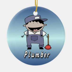 Occupation Plumber Custom Personalized Ceramic Ornament