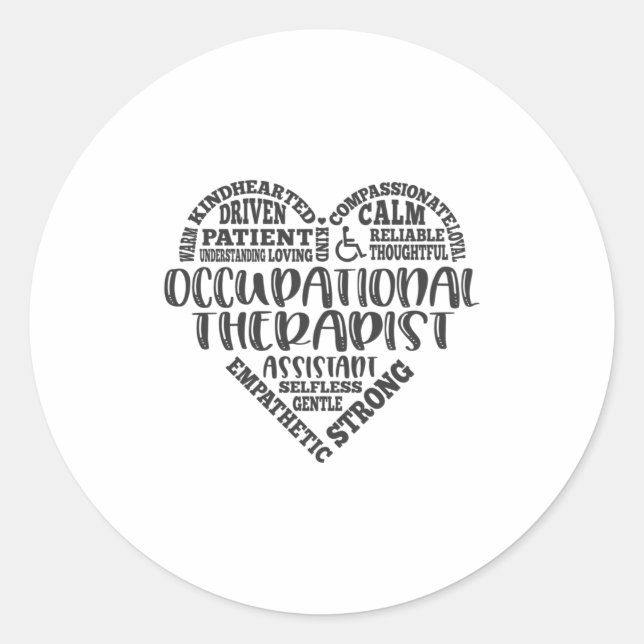 Occupational therapist assistant, OTA Classic Round Sticker (Front)