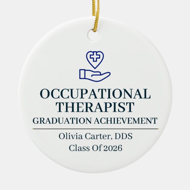 Occupational Therapist Custom Name Since Year Ceramic Ornament (Front)