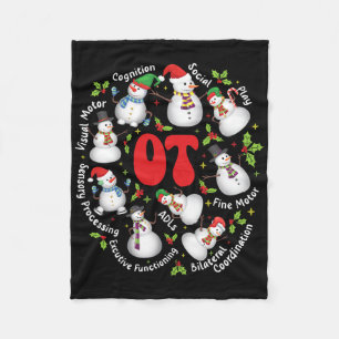 Occupational Therapist Fun Occupation Therapy Chri Fleece Blanket