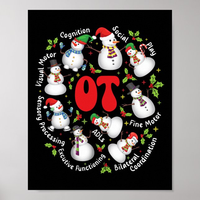 Occupational Therapist Fun Occupation Therapy Chri Poster (Front)