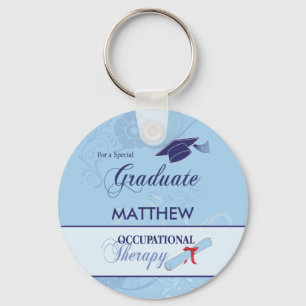 Occupational Therapist Graduation Swirl Round Gift Keychain