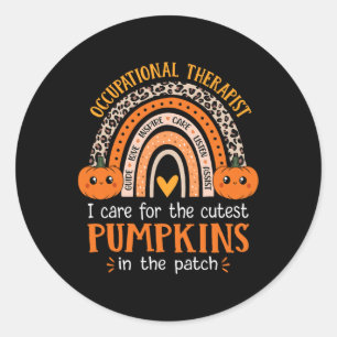 Occupational Therapist Halloween School Occupation Classic Round Sticker
