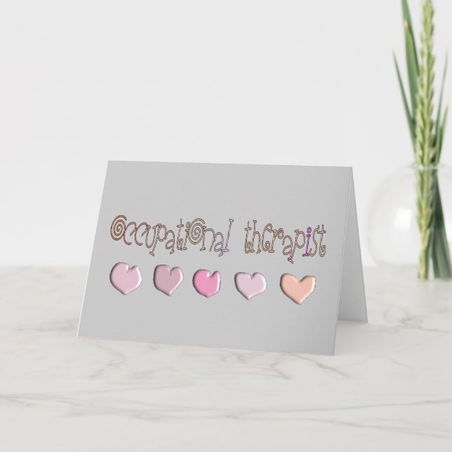 Occupational therapist HEARTS Design Card (Front)