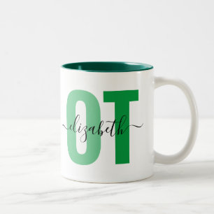 Occupational Therapist Name Custom Name Two-Tone Coffee Mug