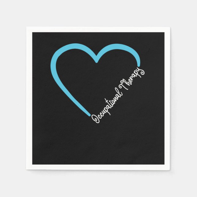 Occupational Therapist Occupational Therapy Heart Napkin (Front)