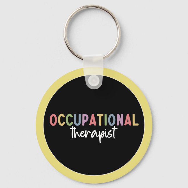 Occupational Therapist OT Occupational Therapy Keychain (Front)
