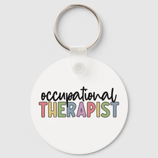 Occupational Therapist OT Occupational Therapy Keychain (Front)