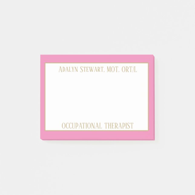 OCCUPATIONAL therapist post it notes (Front)