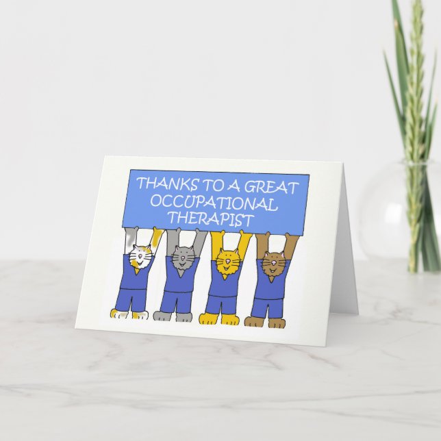 Occupational Therapist Thanks Thank You Card (Front)
