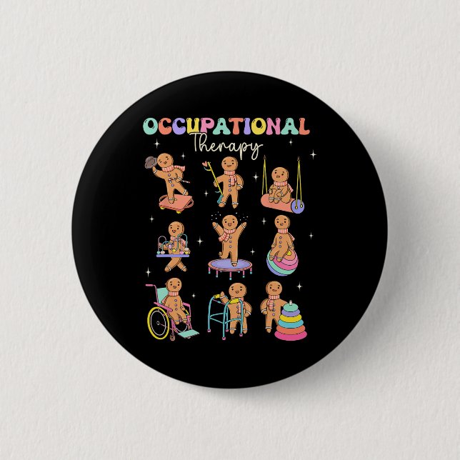 Occupational Therapists Always Make The Nice List  2 Inch Round Button (Front)
