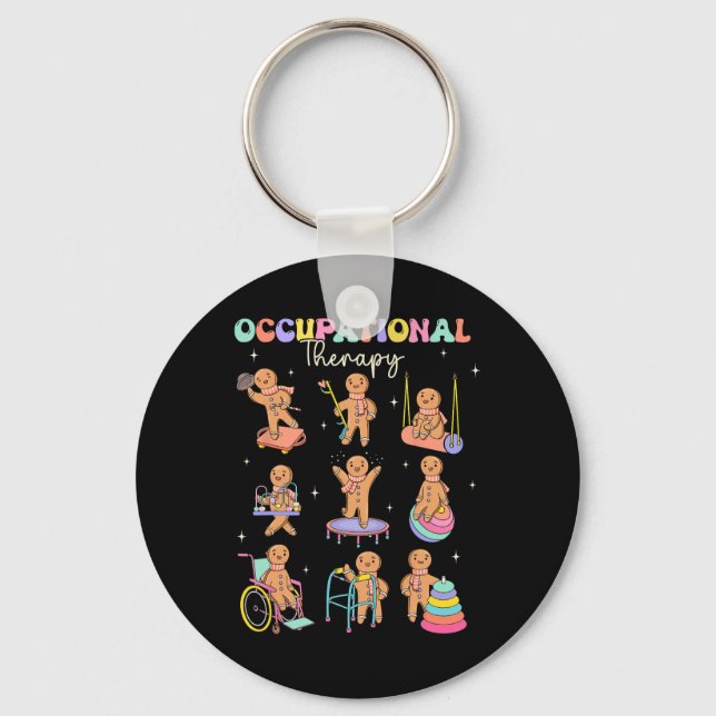 Occupational Therapists Always Make The Nice List  Keychain (Front)
