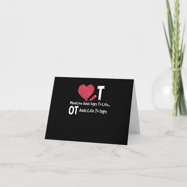 Occupational Therapy Adds Life To Days Heart Medic Card (Front)