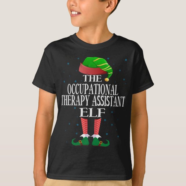 Occupational Therapy Assistant Elf Matching Pajama T-Shirt (Front)