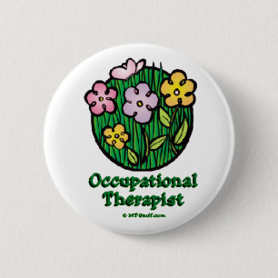 Occupational Therapy Blooms 2 Inch Round Button