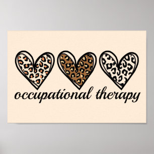 Occupational Therapy Cheetach Print Heart