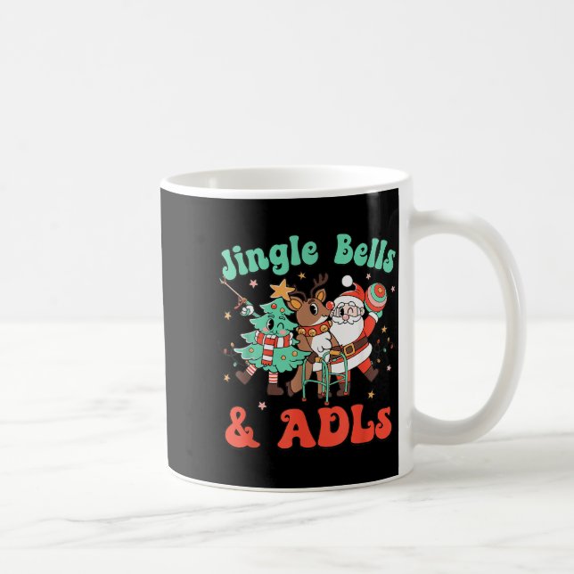 Occupational Therapy Christmas Reindeer Santa Adls Coffee Mug (Right)