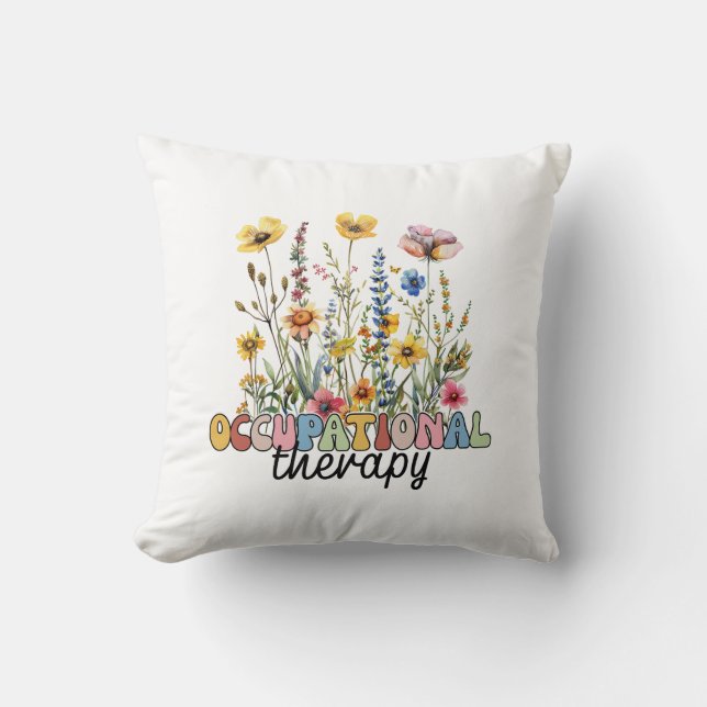 Occupational Therapy COTA Physical Therapist Throw Pillow (Front)