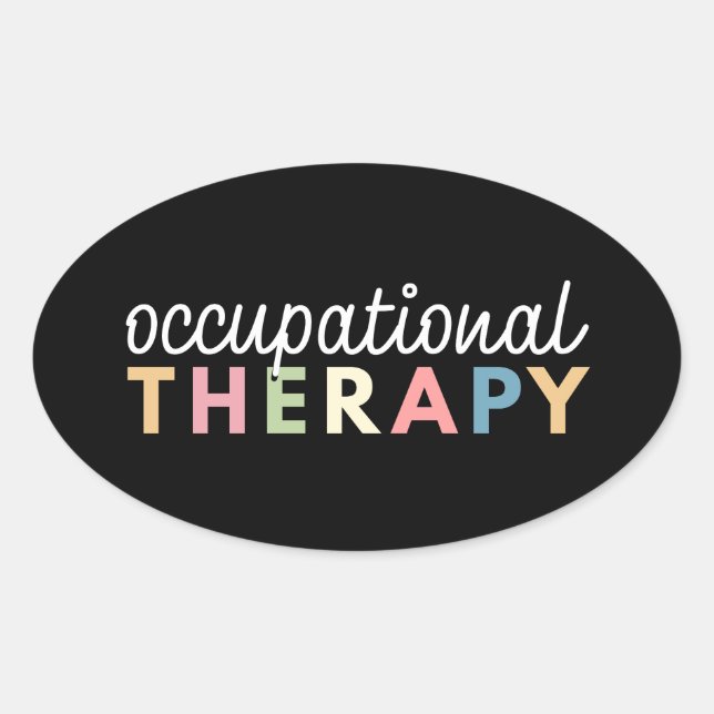 Occupational Therapy COTA Therapist Oval Sticker (Front)