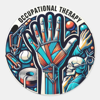 Occupational Therapy Custom Text Classic Round Sticker