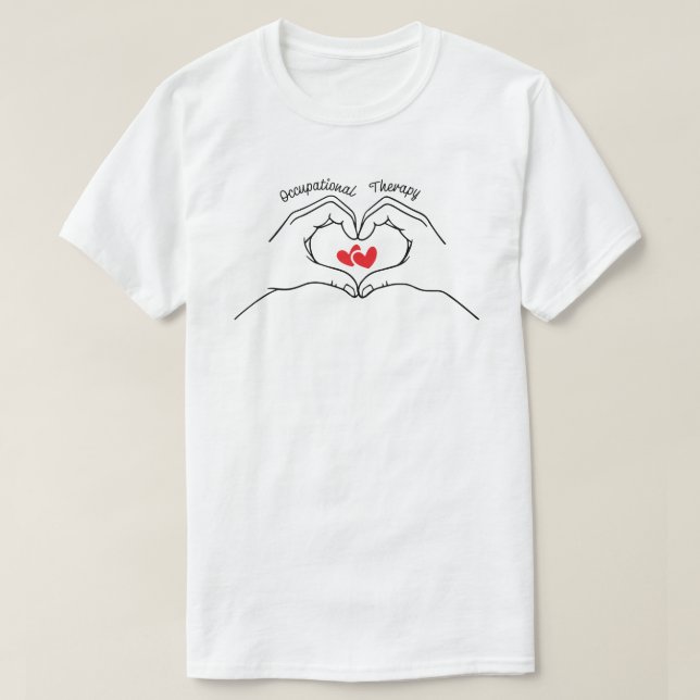Occupational Therapy Cute Heart T-Shirt (Design Front)