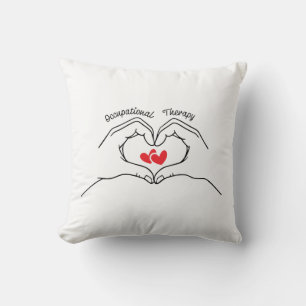 Occupational Therapy Cute Heart Throw Pillow
