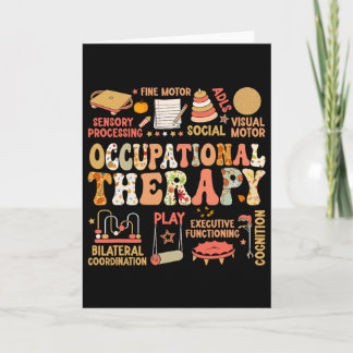 Occupational Therapy Fall Autumn Ot Retro Thanksgi Card
