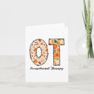 Occupational Therapy Fall Ot Ota Autumn Thanksgivi Card