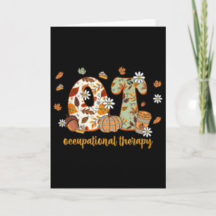 Occupational Therapy Fall Ot Ota Autumn Thanksgivi Card