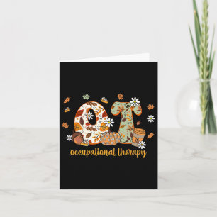 Occupational Therapy Fall Ot Ota Autumn Thanksgivi Card